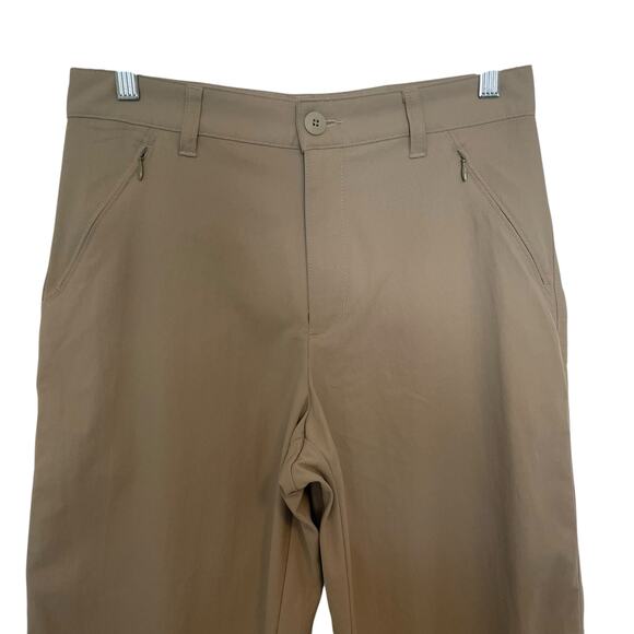 Patagonia High Waisted Flat Front Slim Straight Outdoor Hiking Pants Tan Size 4 - Picture 3 of 9